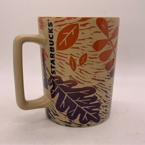 Starbucks‎ Fall Autumn Leaves 2017 Coffee Mug Cup 12oz Orange Brown